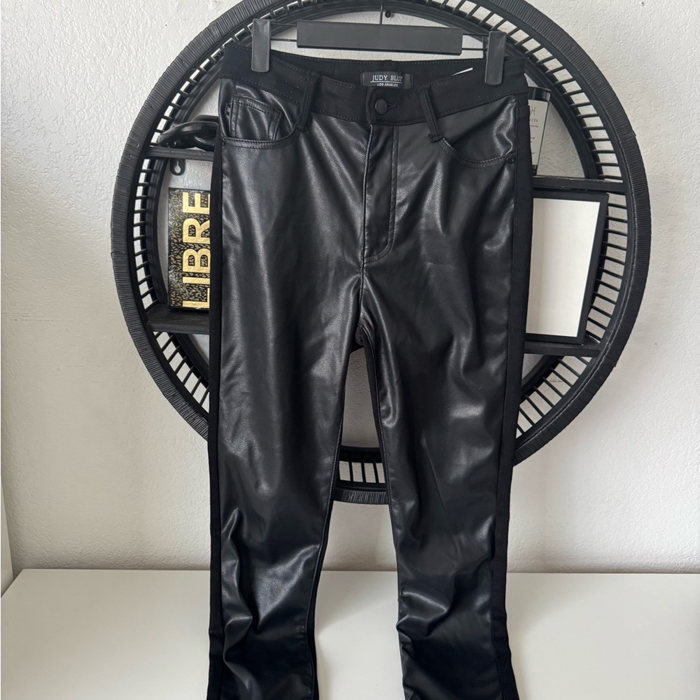 Judy Blue Black Faux Leather Pants